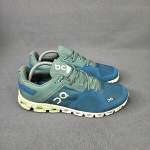 ON CLOUD Cloudflow Running Athletic Sneakers Mens US 9.5 Sea Petrol Blue Green